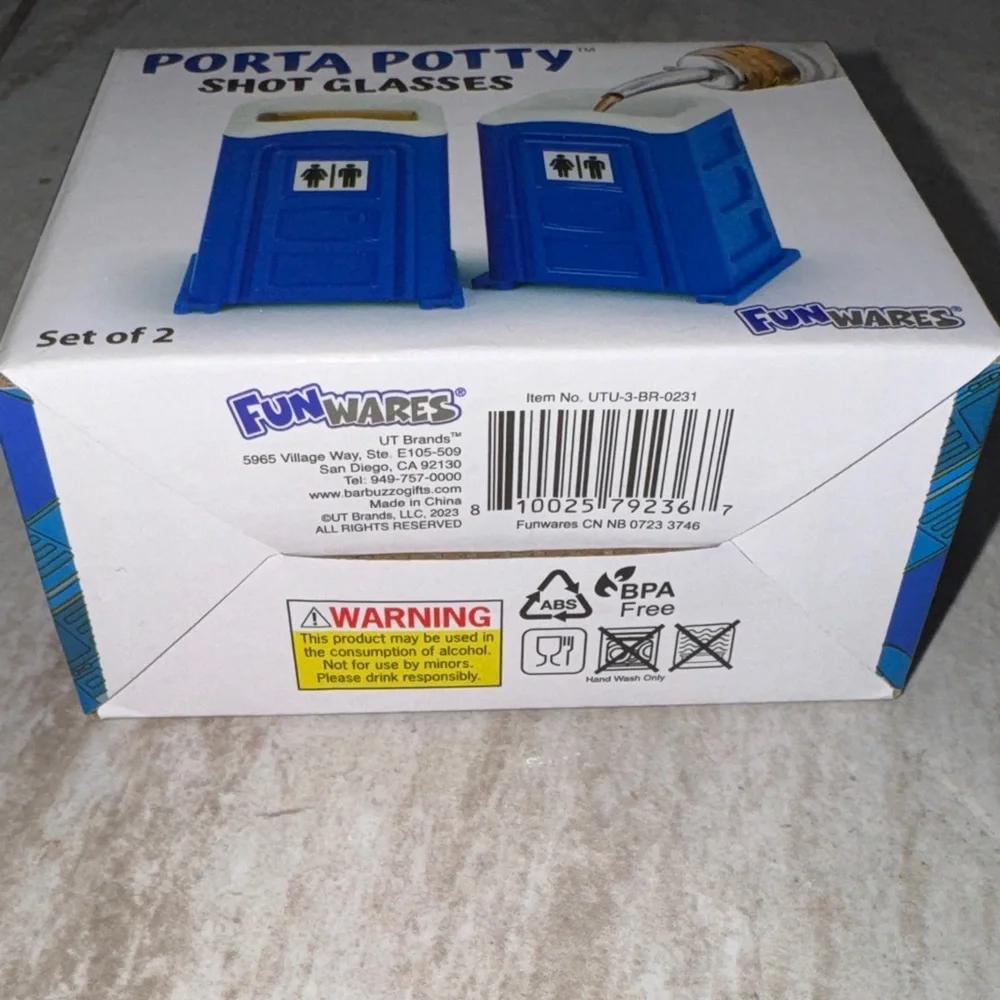 Porta Potty Shot Glasses - Blue